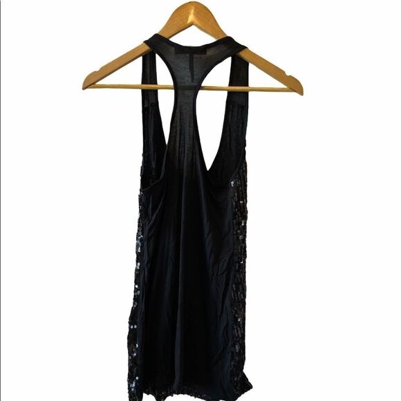 BUFFALO Black Sequin T Back Dressy Tank XS - Picture 3 of 8